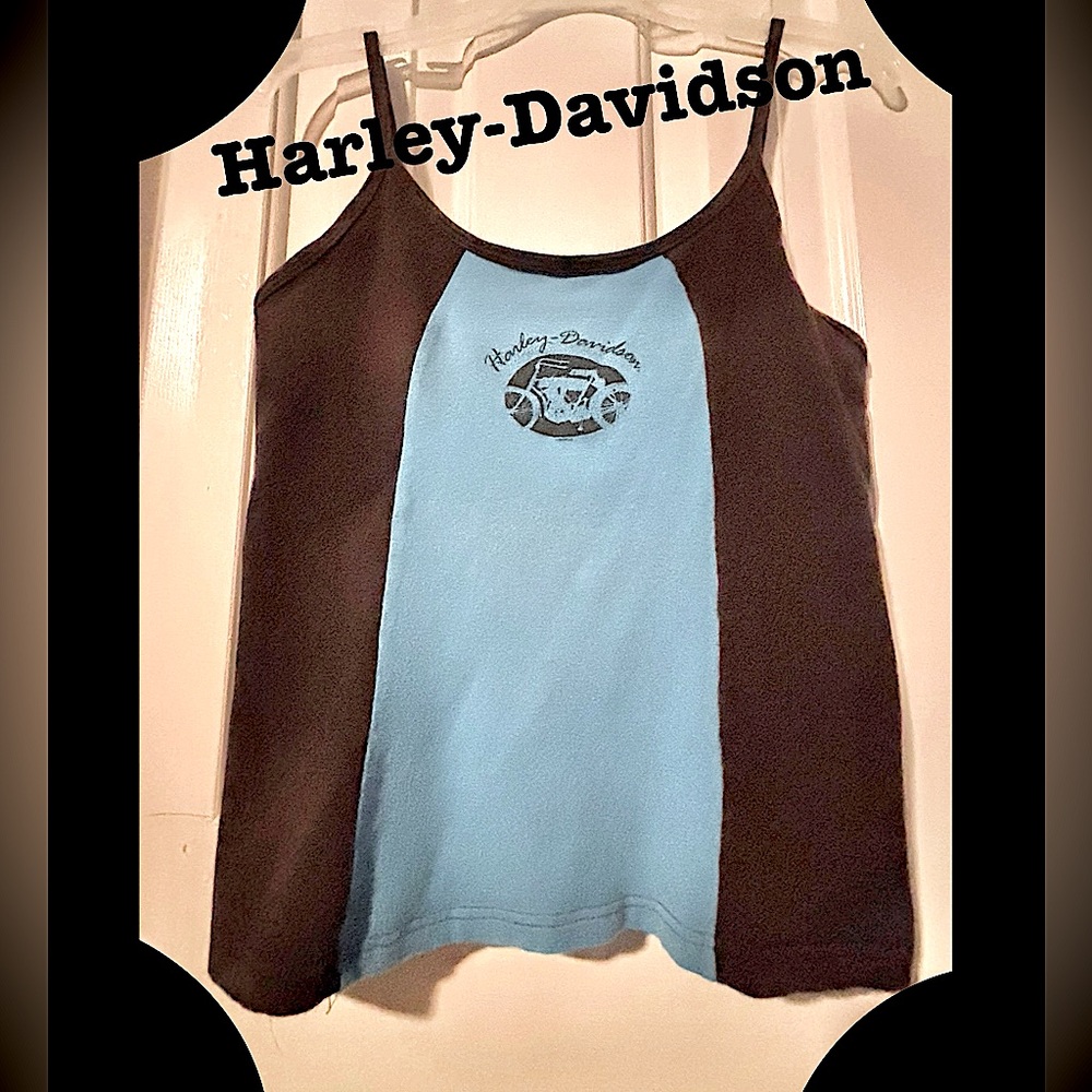 Harley-Davidson Blue and Black Camisole with Classic Branding